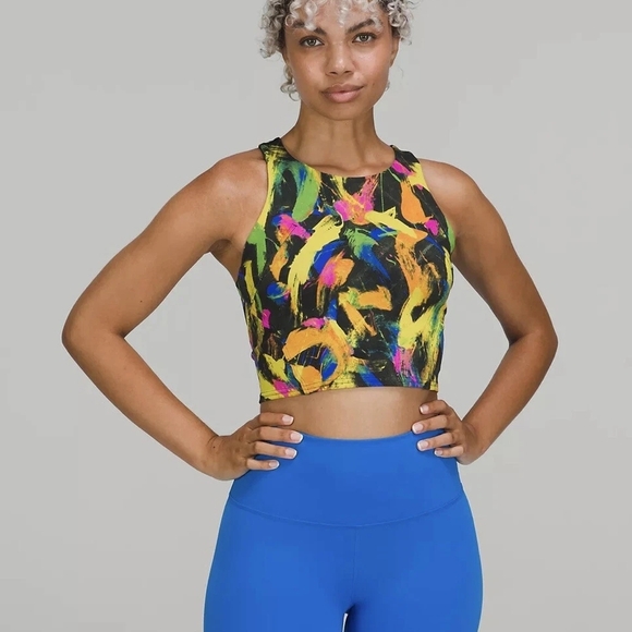 lululemon athletica Tops - Lululemon Invigorate Training Tank Top Size 4 Undertone Black Multi